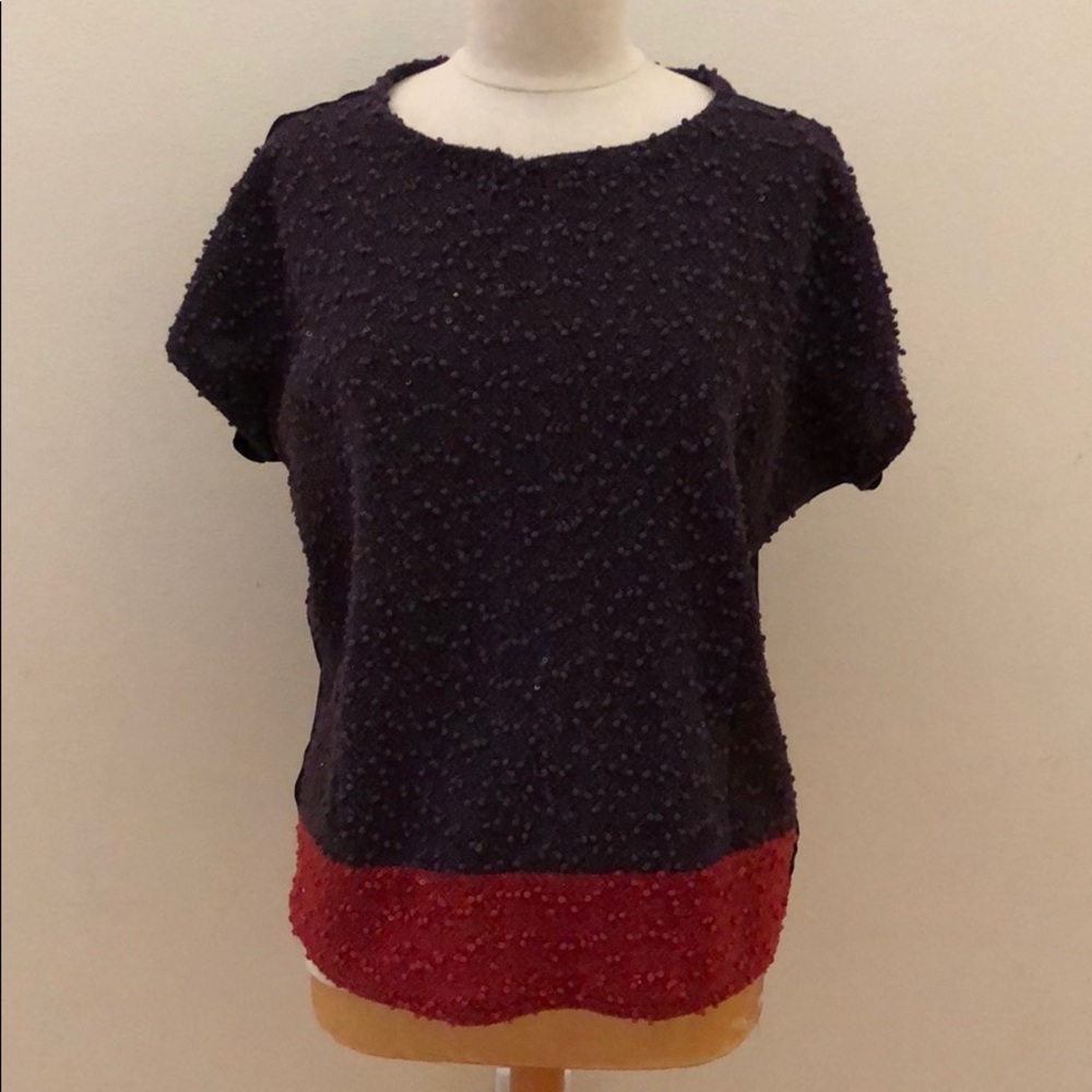 Loose sequined knit tunic size L